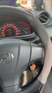 Suede Carbon Fiber Car Steering Wheel Cover Carbon ALCANTARA Breathable Non-slip Myvi Axia Bezza Saga