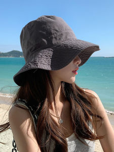 Casual Cotton Fishing Cap Womens Outdoor Travel Hat Spring Summer Foldable Pure Color Sunshade Bucket Hat Simple Style