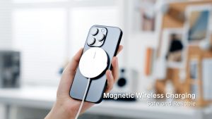 [รองรับ IP 16 17] Baseus แท่นชาร์จแม่เหล็กไร้สาย รุ่น Simple Mini 3 Magnetic Wireless Charger 15W