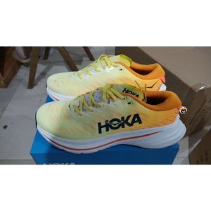 2023New Hoka One One Bondi X Orange Yellow Shock Absorption Marathon Running shoes