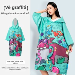 CHARS | Áo Choàng Tắm Chống Thấm Nước Chống Gió Ấm Áp cho Bơi Lội