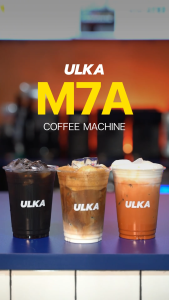 เครื่องชงกาแฟใช้ภายในบ้าน ULKA M7A สตรีมนมอัตโนมัติ หน้าจอสัมผัส 11 เมนู ชงได้ 100+ แก้ว/วัน บดเมล็ดในตัว รับประกัน 3 ปี ปลั๊กไฟ มี มอก ใช้งานได้ปลอดภัยไม่เป็นอันตราย