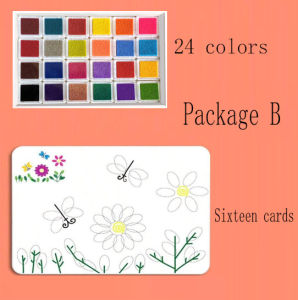 1 Set 12/24 Color Finger Painting Art Set Stamp Pad Diy Art Toy Children Creative Coloring Montessori Educational Toy Kinderg