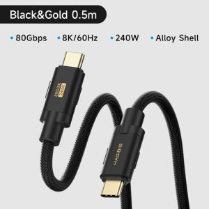 Hagibis | Hagibis USB C to USB C Cable 240W PD3.1 USB4 80Gbps 8K 60Hz Soft Fast Charging Cord for Macbook Pro iPad iPhone Laptop Dell XPS