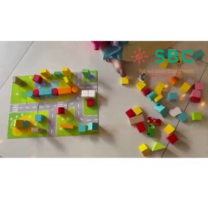 [Voucher 10k]Hộp 62 khối xây dựng mô hình thành phố