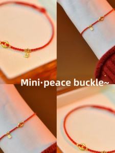 Simple Style Mini Red Rope Bracelet with Safe Buckle for Women Handwoven Fashion Jewelry Lucky Charm Bracelet New 2024 Model