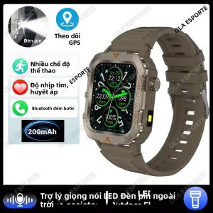 Đồng Hồ Thông Minh Theo Dõi Sức Khỏe Thể Thao EGC+PPG GPS Màn Hình Cảm Ứng 2.01 Inch Cuộc Gọi Bluetooth Theo Dõi Sức Khỏe Cho Đồng Hồ Thông Minh Nam Android