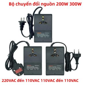 200W 300W Chức Biến Áp Bộ Chuyển Đổi Điện Áp 220V Sang 110V Du Lịch Cho Thiết Bị Điện 1 Pha Cuộn Dây Hình Xuyến