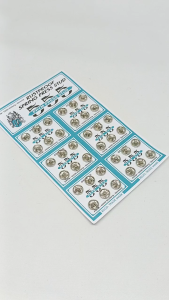 Kancing Cetet / Jepret Silver Merek 555 Harga Per Lembar isi 36 pcs