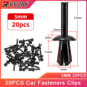 RYSJM | 20PCS 5MM Car Fender Push Rivet Bumper Car Fasteners Clips Retainer For BMW E90 E91 E92 E93 E46 E36 E39 E34 X1 X5 X6 Z1 Z4