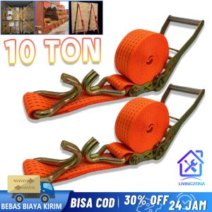 5CM x 6/8/10 Meter Tali Pengikat Barang Motor / Ratchet Tie Down 10Ton Tali Pengikat Barang Di Motor / Tambang Mobil Pengikat Barang / Trekbel 10 Meter Besar / Tali Krek Sound 8 Meter / Tali Pengikat Box Speaker / Tali Trak Bell 6 Meter - Lazada