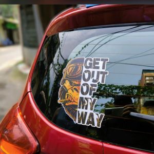 Tem Dán Xe “Get Out Of My Way” Decal Chống Nước Cho Xe Ô Tô – Mày Mò Store