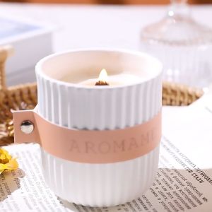 Aromame Soy Wax Scented Candle Aromatherapy Romantic/Fragrance Gift Ideas 大豆蜡香薰蜡烛木芯流星纹香氛蜡烛