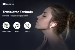 Wooask M6 Translator Earbuds Wireless Bluetooth Real-time Language Translator Earphones 144 Languages for Traveling Business