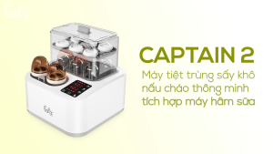 Máy tiệt trùng sấy khô hâm sữa FATZ BABY CAPTAIN 2 FB4315SL tiệt trùng được nhiều bình 1 lúc