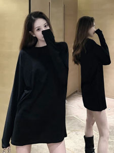 Long Sleeve Pure Cotton Loose Fit Womens T-Shirt Spring Autumn Casual Comfortable Base Layer Shirt Korean Style round Neck