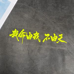 I Am The Master of My Fate Chinese Character Reflective Motorcycle Scooter Helmets Auto Body Windshield Accessories Stickers