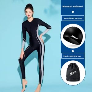 XTEP | Conservative Slimming Long Sleeve Full Body Swimsuit