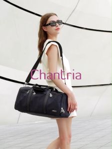 Chantria CB00777 21L Premium Gym Bag Water Resistant Duffel Bag with Shoe Compartment and Detachable Shoulder Straps for Women