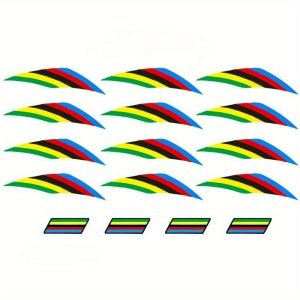16 Chiếc Rainbow Champion Khung Xe Đạp & Bánh Xe Bộ Miếng Dán Vinyl Đề Can Cho Xe Đạp Đường Bộ MTB DIY Sửa Đổi Quà Tặng Giáng Sinh