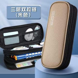 Túi Đựng Bút Chì Deli Canvas Dung Tích Lớn Cho Học Sinh Tiểu Học Nam Túi Đựng Đồ Dùng Học Tập Đơn Giản Sáng Tạo Đa Năng