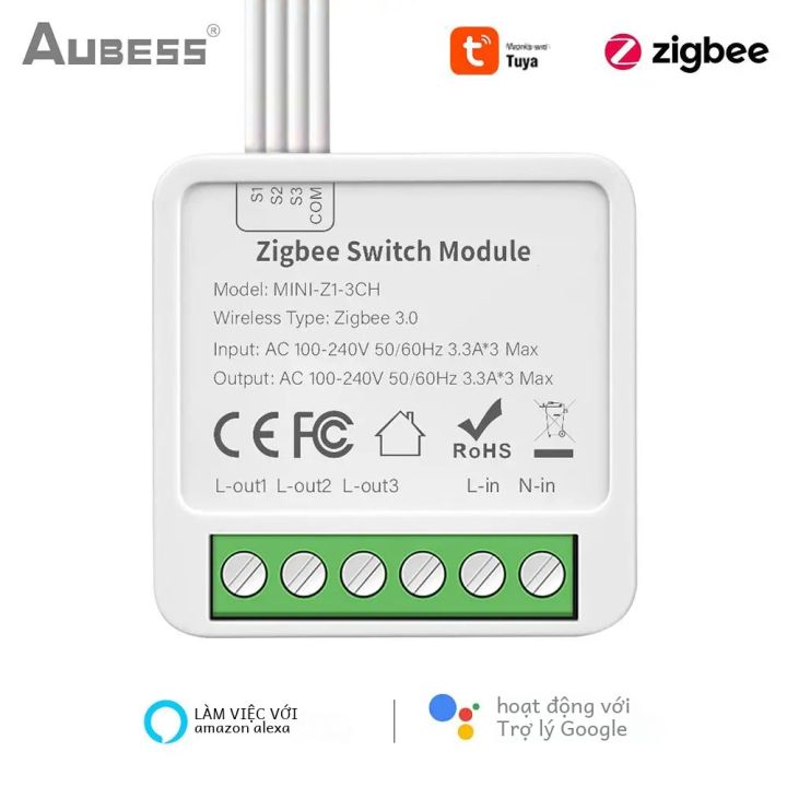 Tuya Zigbee 16A Mini Công Tắc Thông Minh 2/3/4 Băng Đảng Điều Khiển 2 ...