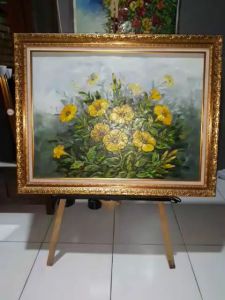 LUKISAN BUNGA ALAMANDA UKURAN 60X80cm