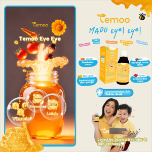 Temoo Madu Eye! Eye! 185 gr - Nutrisi Madu Anak Sehat Vitamin Kids Kesehatan Mata - Lutein 15 mg Zeaxanthin 5 mg Vitamin A C E T77