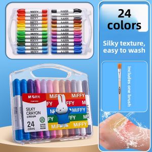 M&G | Safe & Water-Soluble Rotating Colorful Wax Crayons 24 Colors