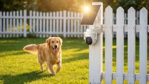 Camera An Ninh Năng Lượng Mặt Trời Woolink 3MP Không Dây WiFi Ngoài Trời IP65 PTZ Chống Nước Với Tầm Nhìn Ban Đêm Màu Sắc Và Âm Thanh Hai Chiều Giám Sát Nhà Cửa