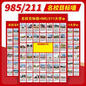 Wall Decal Famous University Distribution Map National Key 985211 Renowned Schools Hanging Chart Undergraduate Colleges