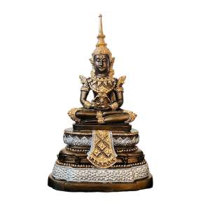 3 พระคู่บ้าน แร่เหล็กน้ำพี้ ( หน้าตัก 5 นิ้ว ) แต่งสีสามกษัตริย์