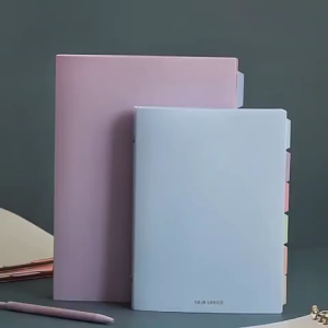 【with separator】A5/B5 Binder Notebook Refillable Notebooks Macarone Color Notepads