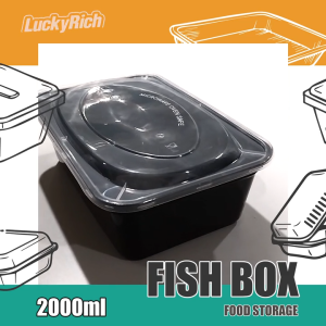 LuckyRich ~ Fish Box 2000ml - Food Storage with lid cover for Food Container needs