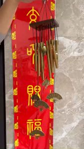 Chuông gió phong thủy may mắn hình quạt - có ảnh thật