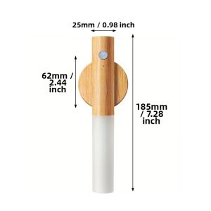 YnL | Đèn Tường LED Từ Tính Cảm Biến Chuyển Động Thông Minh Sạc Lại Được Xoay 360 Độ ° Đèn Gỗ Xoay Cho Tủ Bếp Đèn Ngủ Phong Cách Hiện Đại