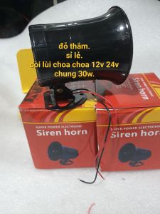 Còi lùi còi xi nhan kêu chóe -cháu cháu âm thanh lớn 24v - 12v có clip