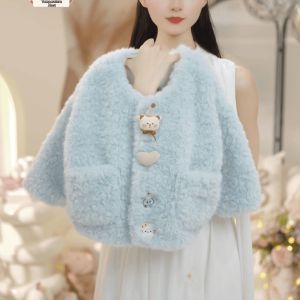 Sweet Cartoon Fleece Sweater Outerwear