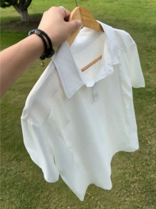 OUMULONG | Deconstructed Polo Shirt for Men