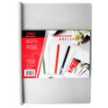Deli 5531-Drawer Rod Clip A4 Stick File Folder Triangle Bone Rod Clip Trolley Folder Transparent Folder. 