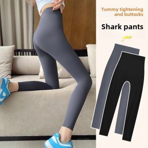 กางเกงโยคะเอวสูงทรงเข้ารูปสำหรับผู้หญิง ฤดูร้อน 2025 กางเกงขายาวลำลอง ระบายอากาศได้ดี กางเกงขายาวสำหรับออกกำลังกายแบบบาง