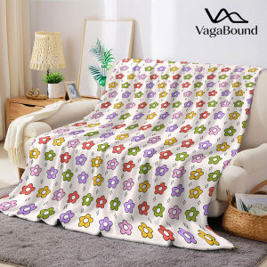 BILIBILI | Multicolor Tiny Flower Flannel Blanket Warm Soft Halloween Christmas Decorative Couch Warm Cozy All-Season Gift