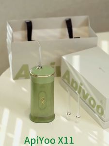ApiYoo Portable Pine Green Oral Irrigator Water Flosser X11 180ml 5 Modes USB Rechargeable IPX7 Waterproof