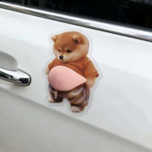 52TOYS | 3D Fat Chai Dog Anti Collision Stickers DIY Cute Kitten Soft Silicone Self-Adhesive Stickers Childrens Toy Birthday Gift