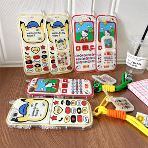 เคสโทรศัพท์ซิลิโคนปิดหน้าจอพับสำหรับผู้หญิง ลาย Pikachu ลาย Hello Kitty สำหรับ Samsung ZFlip7FE ZFlip6/5 ZFlip4/3 ป้องกันการตกหล่น ดีไซน์น่ารัก