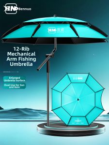 BENNUO | Extra Thick Black Glue Large Fishing Umbrella Rain and Sun Protection