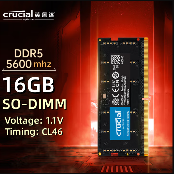 crucial | Crucial 16GB 5600mhz DDR5 SODIMM notebook memory module