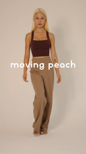 Moving Peach Draped Wide-Leg Pants women High Waist Loose Sports Pants Back Pocket  Cloud-Touch Lycra Wide Waist Band Breezy Cool Daily wear jogging Yoga ELG