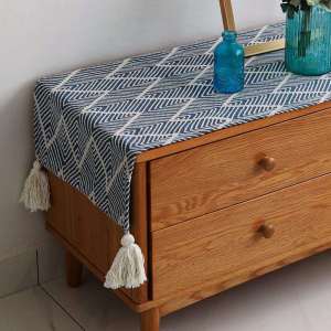 Bọc Bàn Chống Bụi Cotton Linen có Phù Dây