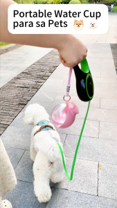 Foldable Water Bottle for Dogs - Hydrate Anywhere Anytime Portable Collapsible Easy to Carry Outdoor/travel Use